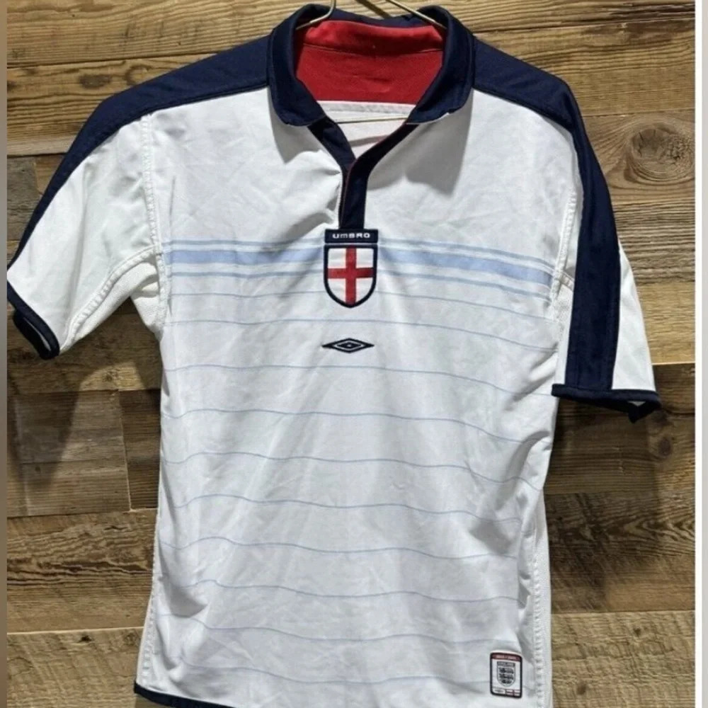 Umbro England 03/05 REVERSIBLE Soccer Football Jersey Shirt official reversible